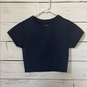 Navy Blue Women's Crop Top
